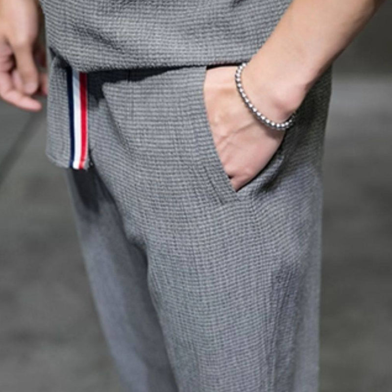 Pleated Loose-fitting Thin and Breathable Two-piece Set