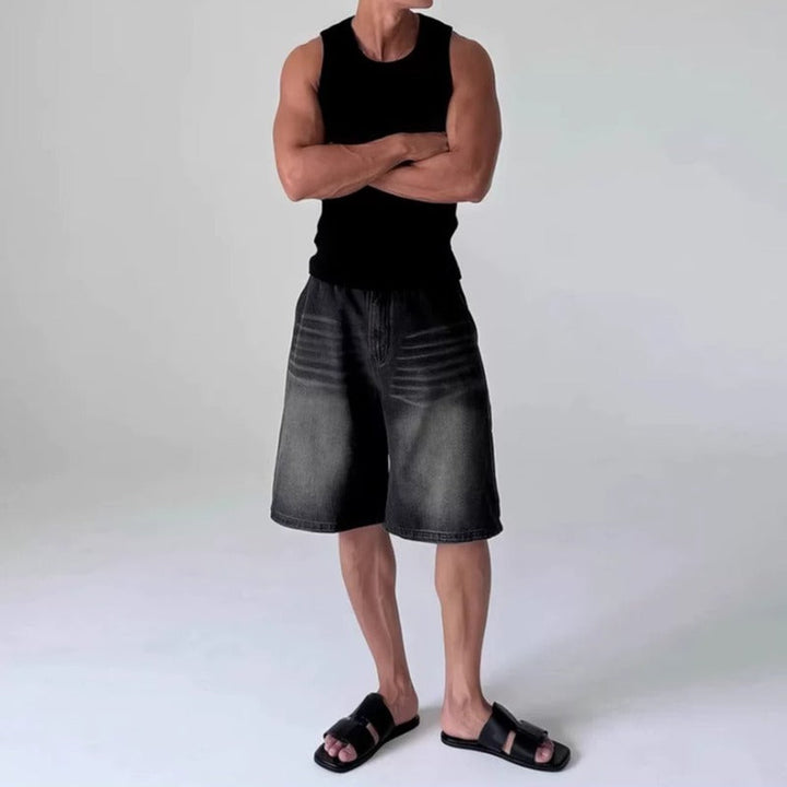 Heavyweight Ribbed Knit Tank Top Slim Fit Workout Gym Shirt