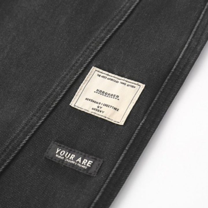Heavyweight Loose Washed Denim Cargo Jogger Pants