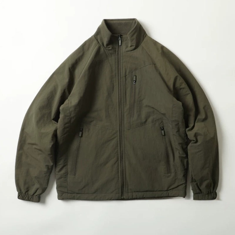 Japanese Reversible Work Jacket Windproof Waterproof Stand Collar Fleece Lined Warm Sherpa Coat