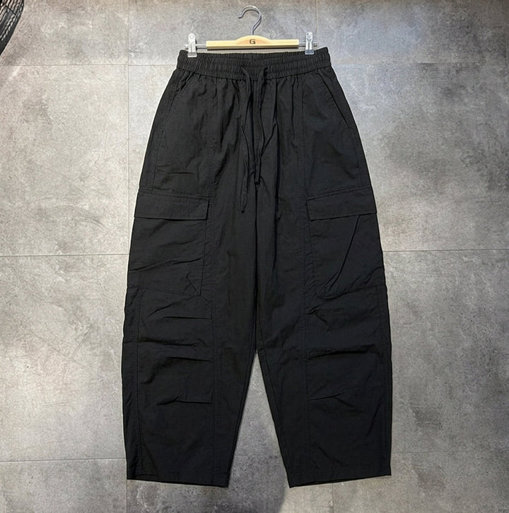 Multi-pocket Loose-fitting Wide-leg Pants