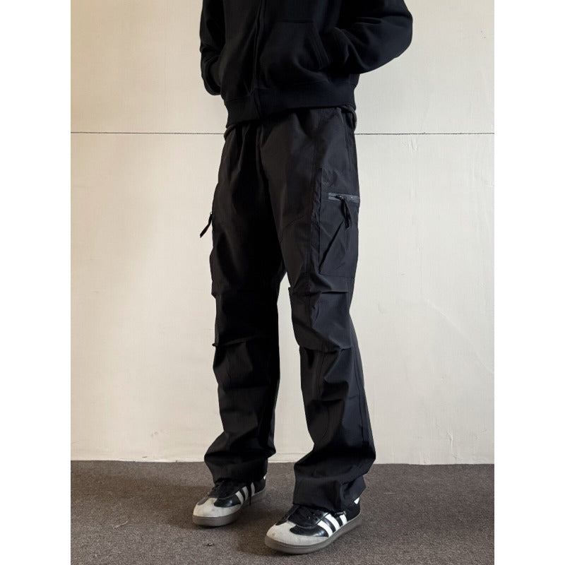 Quick-dry Loose Straight-leg Multi Pocket Utility Cargo Pants