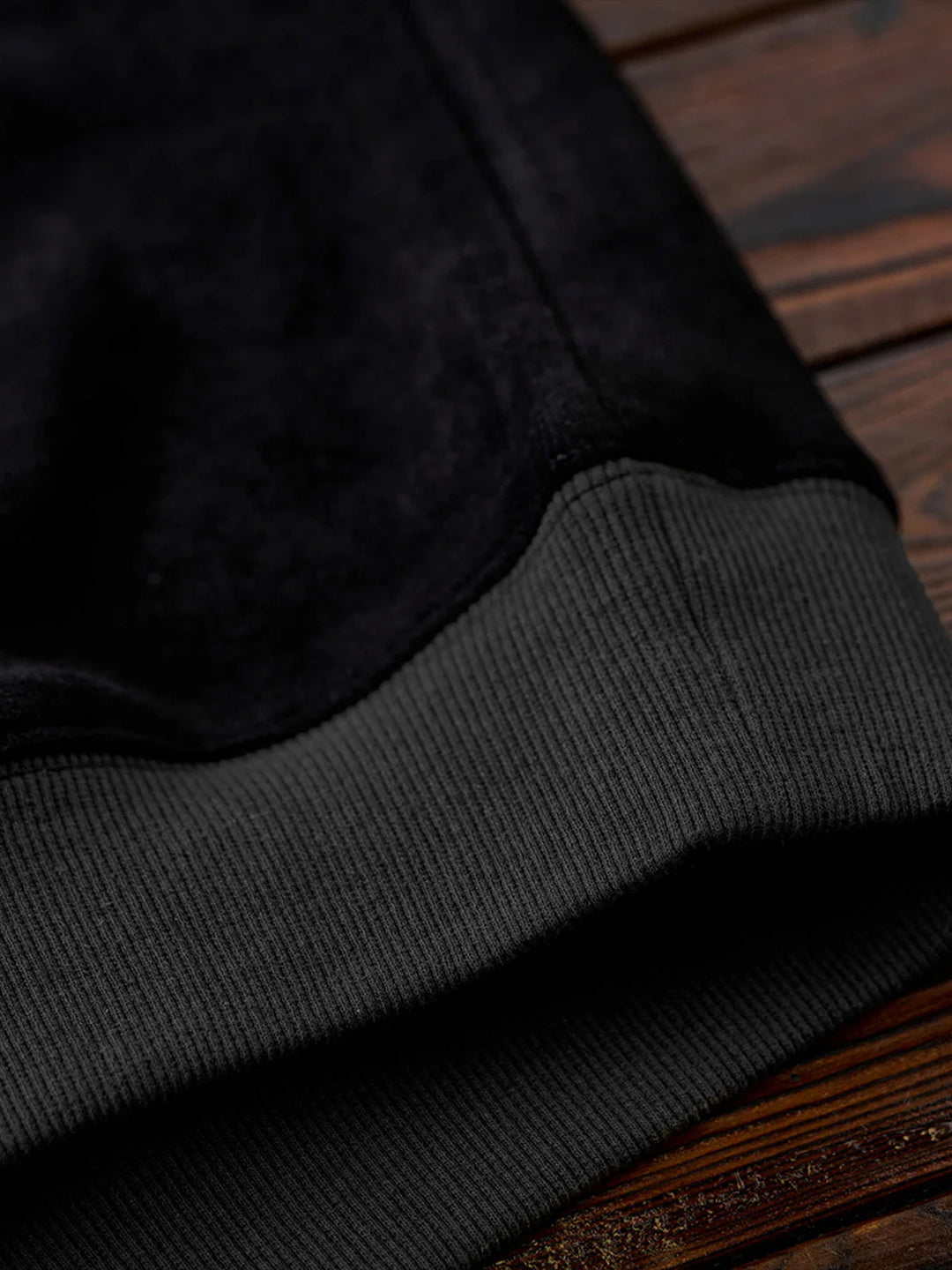 Henley Neck Fleece Sweatshirt with “KaraKu” Embroidery (Double-Sided Brushed)