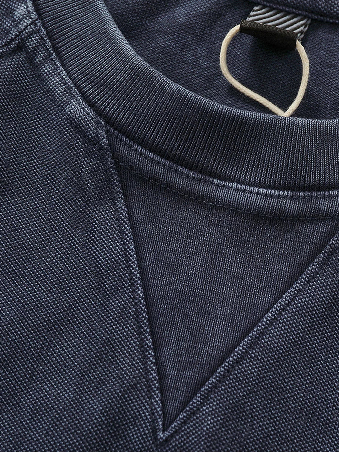 Heavyweight Washed Cotton Patch Crewneck Sweatshirt