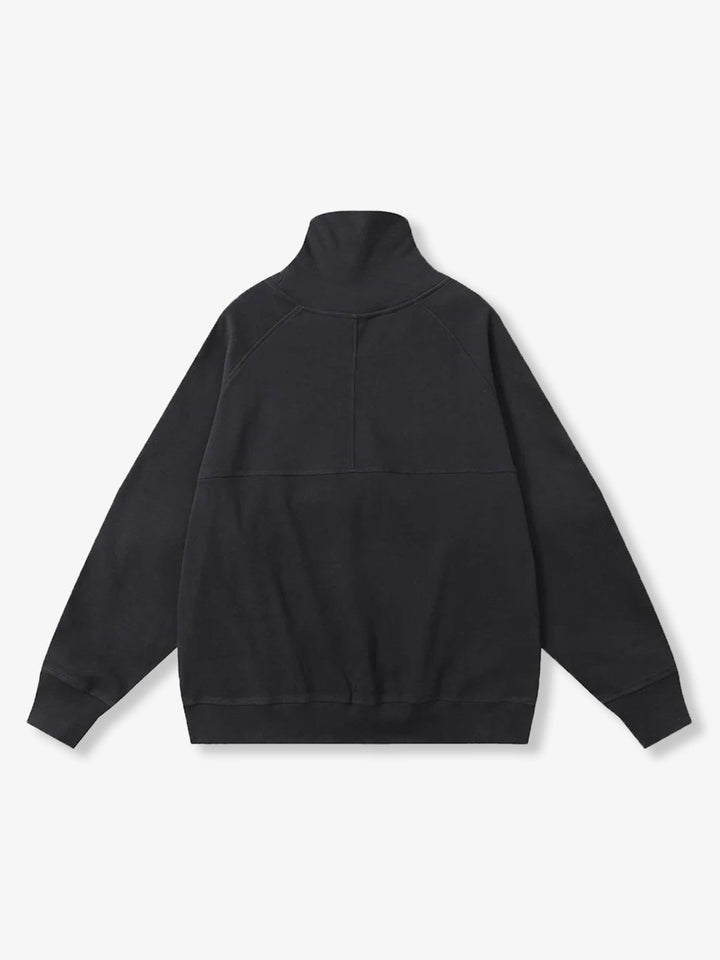 Plain 5-Color Dralon High Neck Sweatshirt