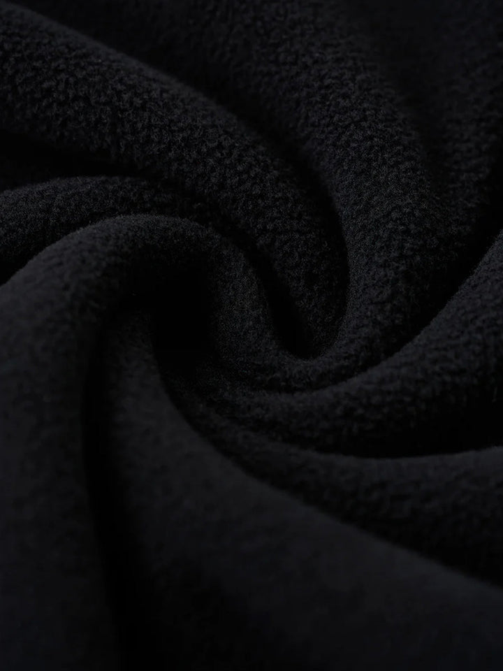 Paisley Pattern Mixed Material Western Half-Zip Fleece Pullover