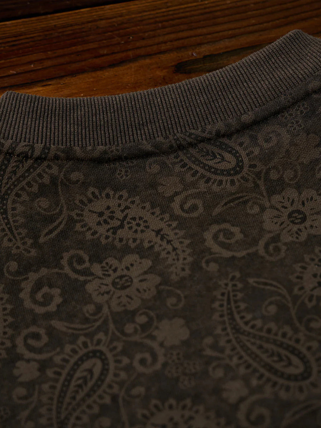 Washed Paisley All-Over Half-Button Sweatshirt