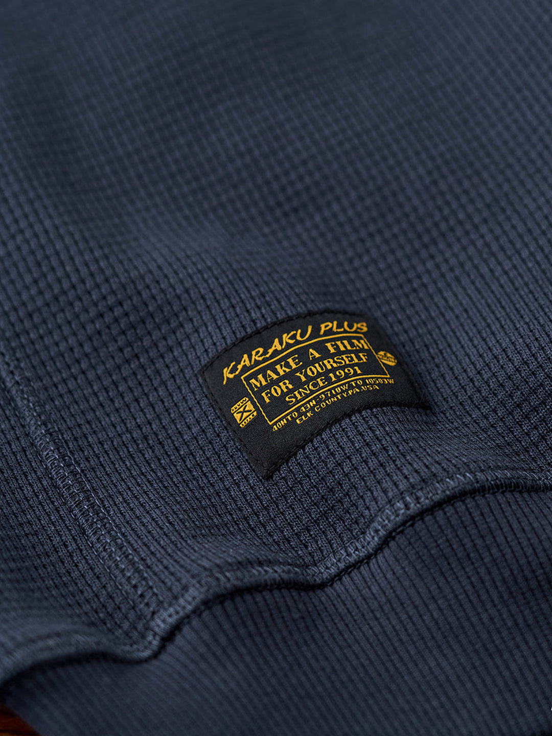 380g Waffle Knit Raglan Pullover Sweatshirt
