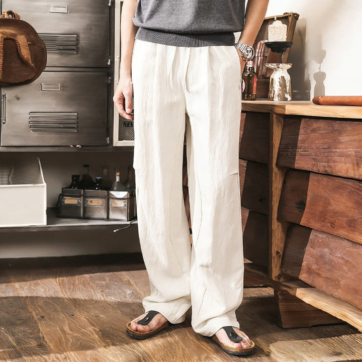 Lyocell Cooling Draped Loose Casual Pants