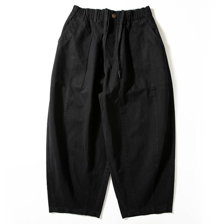 Japanese Heavyweight Cotton Silhouette Loose Fit Harem Pants