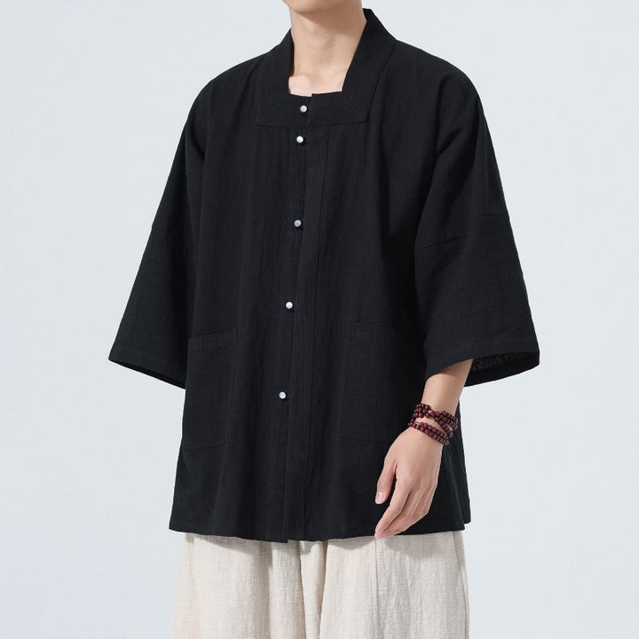 Cotton Three Quarter Sleeve Zen Shirt