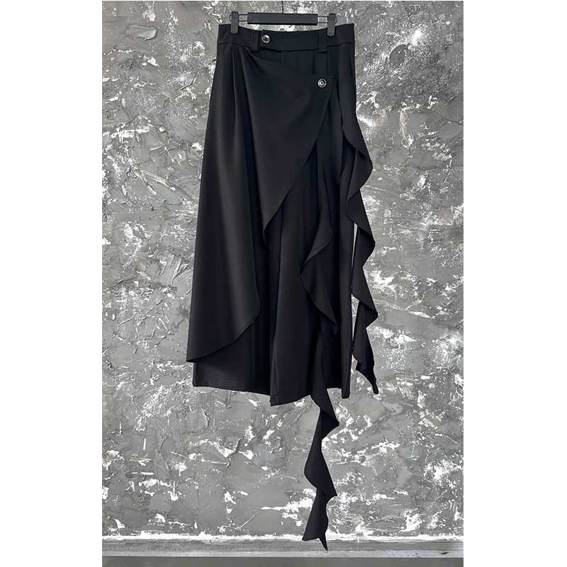 Irregular Ribbon Wide-leg Pants