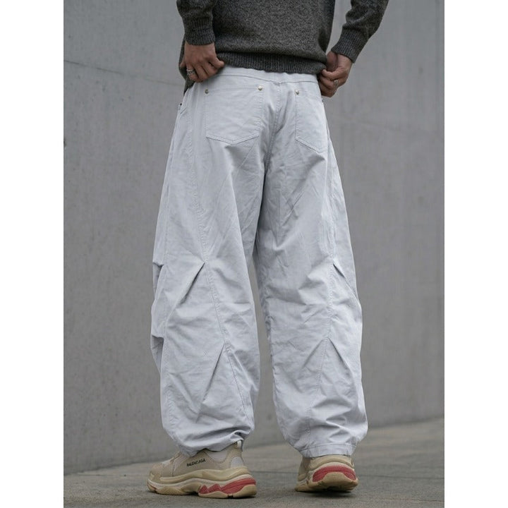 Loose Wide-leg Curved Leg Casual Trousers