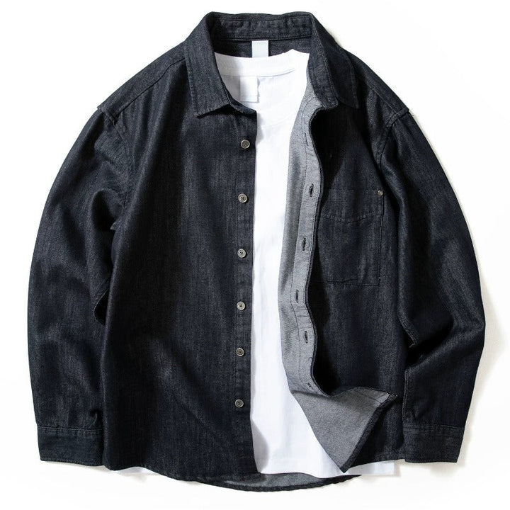 Loose Fit Casual Collar Long Sleeve Denim Shirt Jacket