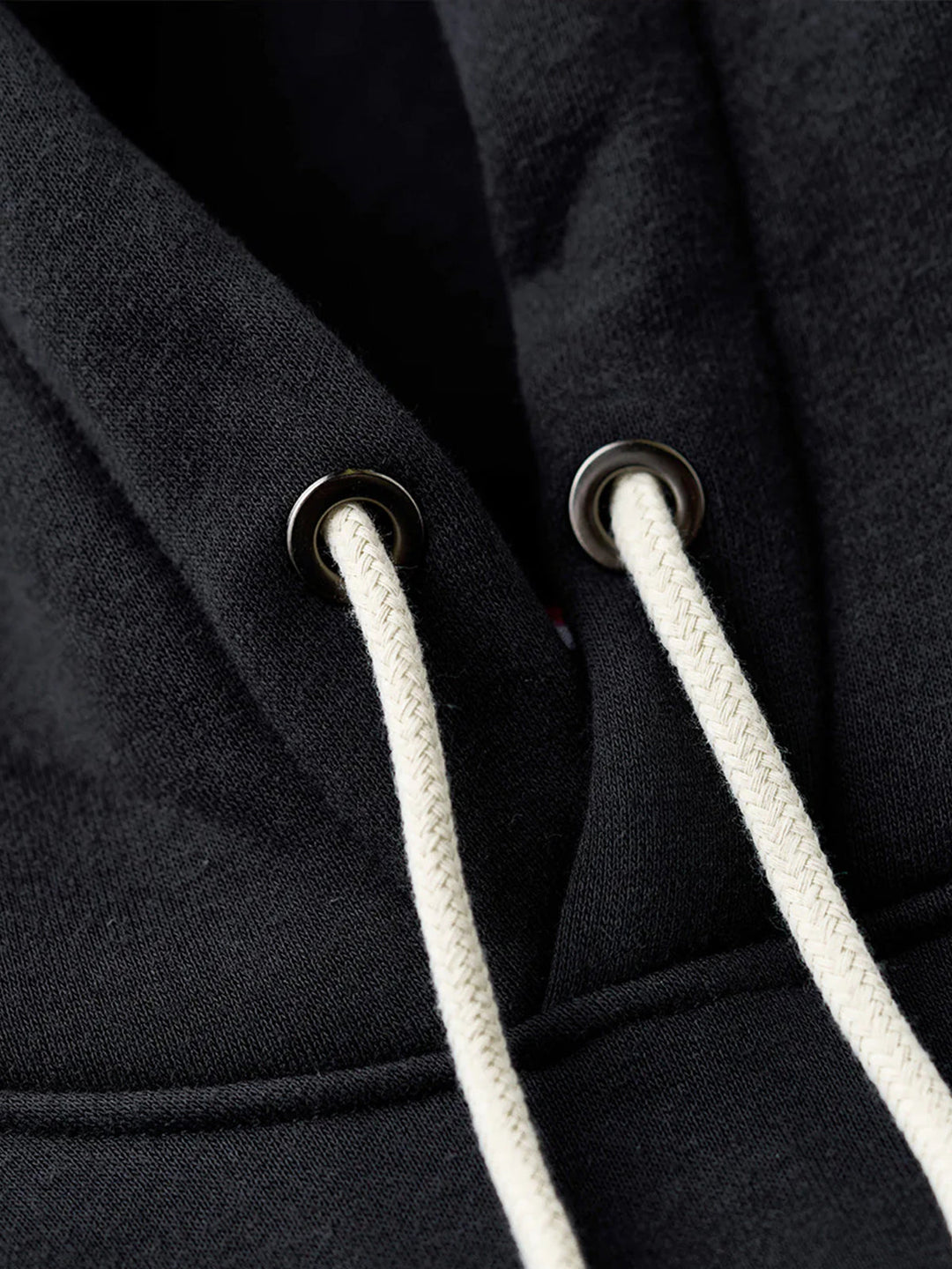 Pullover hoodie with brushed lining and contrast elbow patches
