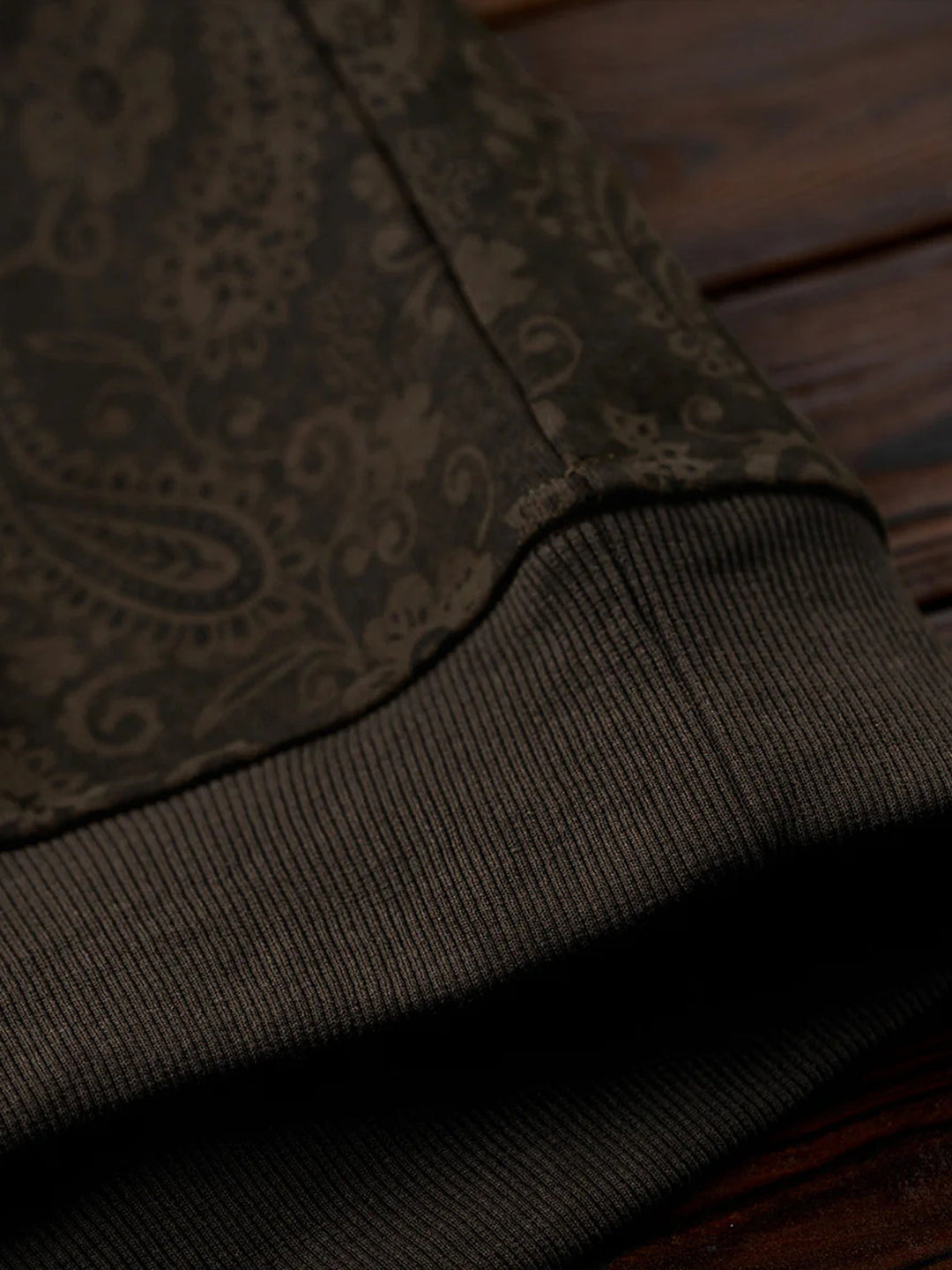 Washed Paisley All-Over Half-Button Sweatshirt