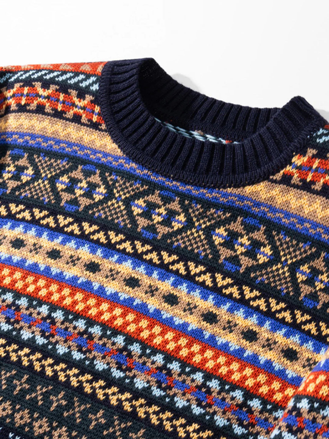 Wool-Blend Fair Isle Jacquard Knit Sweater