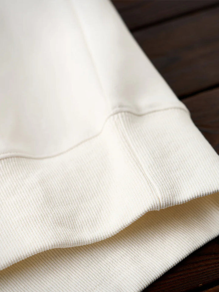 Racing-Inspired Embroidery &amp; Patch V-Gusset Cotton Sweatshirt