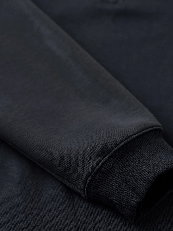 Air Layer Sweatshirt with Antique Bronze Half-Zip