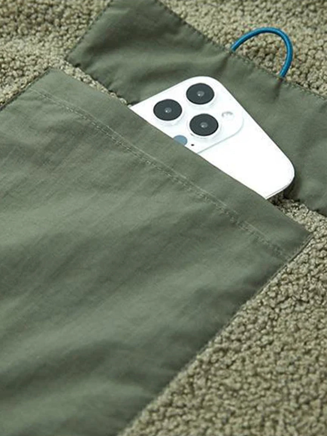 Boa Fleece Sweatshirt with Elbow Patches
