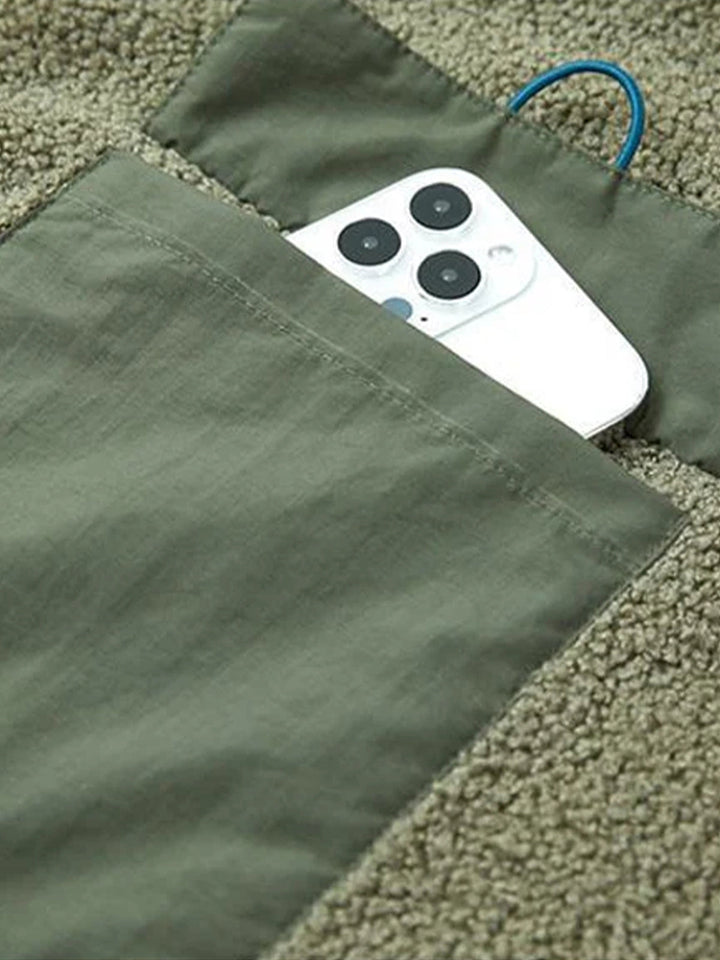 Boa Fleece Sweatshirt with Elbow Patches