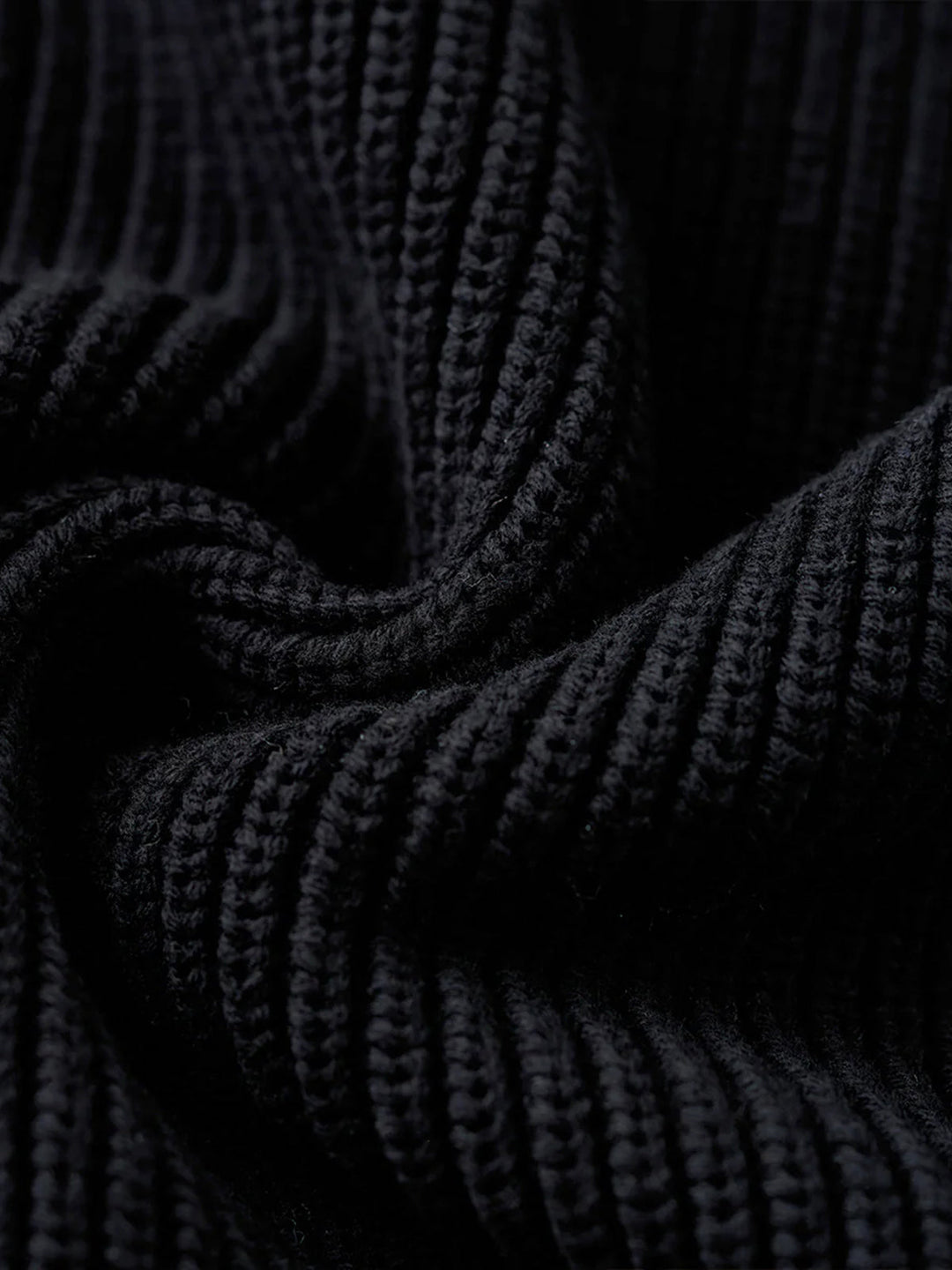 Rib-Knit Sweater with “Karaku” Logo Embroidery