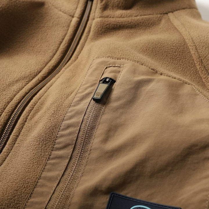 Japanese Reversible Work Jacket Windproof Waterproof Stand Collar Fleece Lined Warm Sherpa Coat