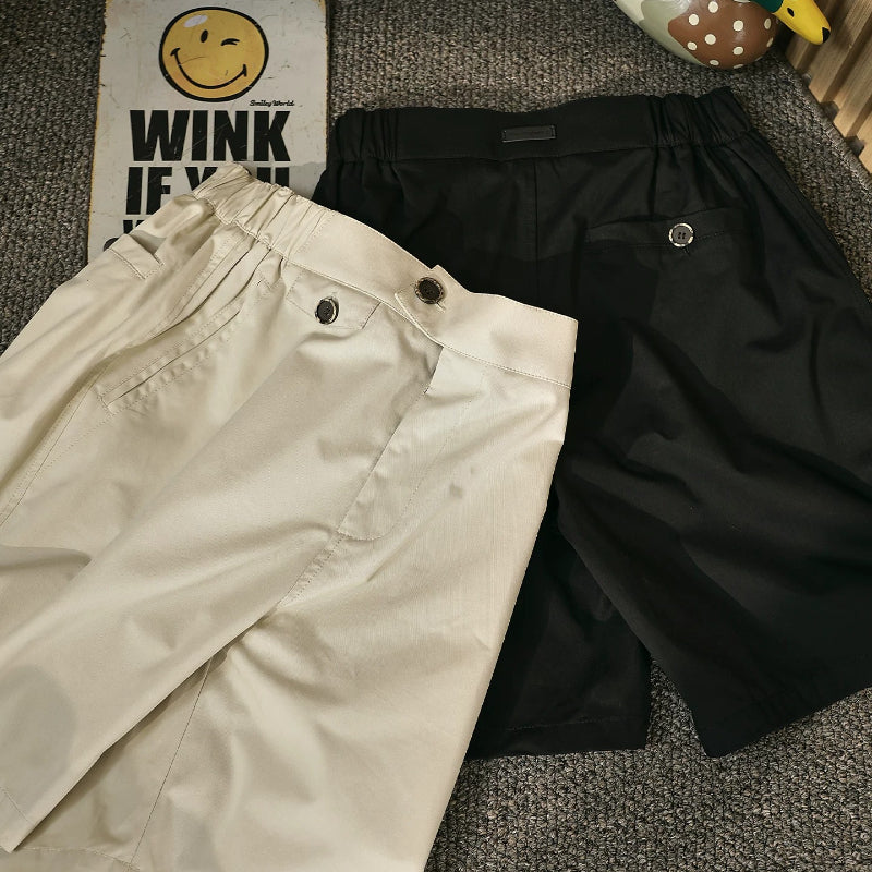 Wide-leg Casual Cotton Shorts
