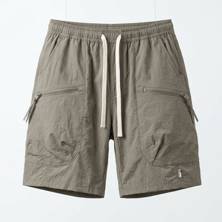 Khaki Gorpcore Cooling Ice Silk Lightweight Cargo Shorts