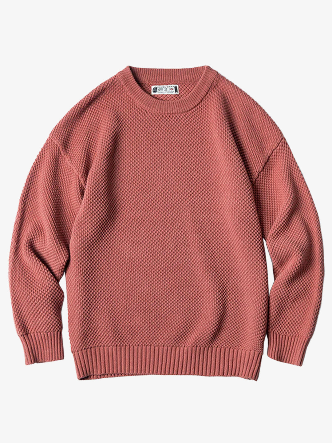 Classic Solid Color Ribbed Trim Knitted Sweater