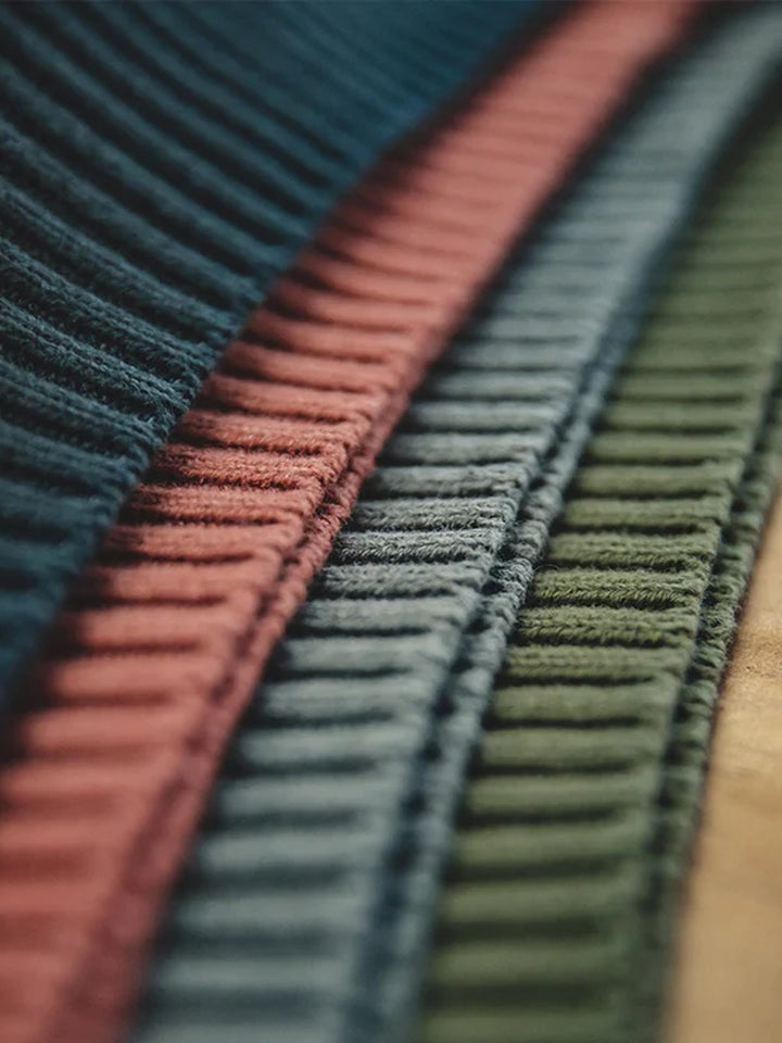Classic Solid Color Ribbed Trim Knitted Sweater