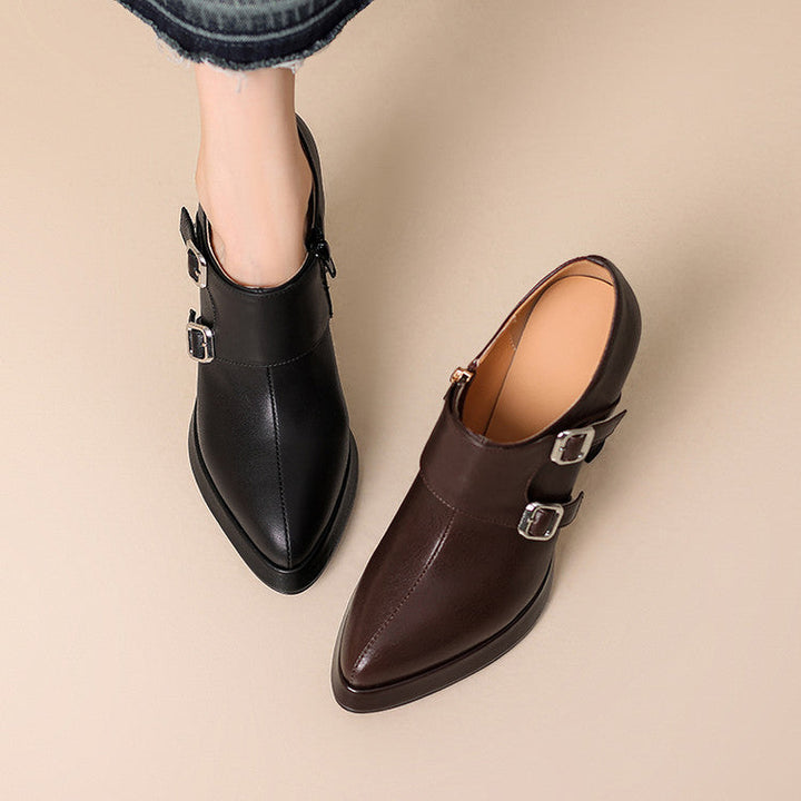 Nyrix Genuine Leather Heels