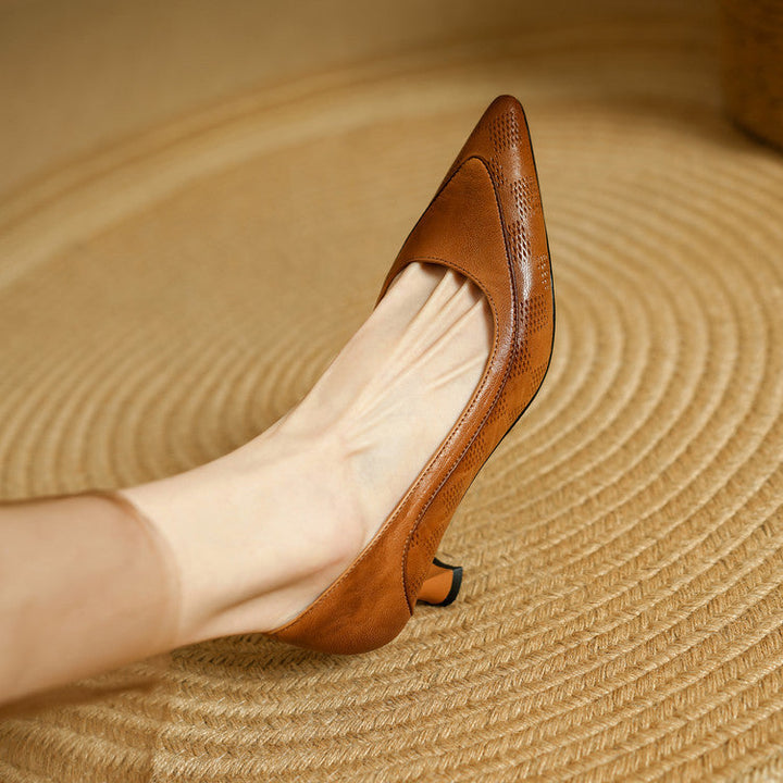 Belle Genuine Leather Heels