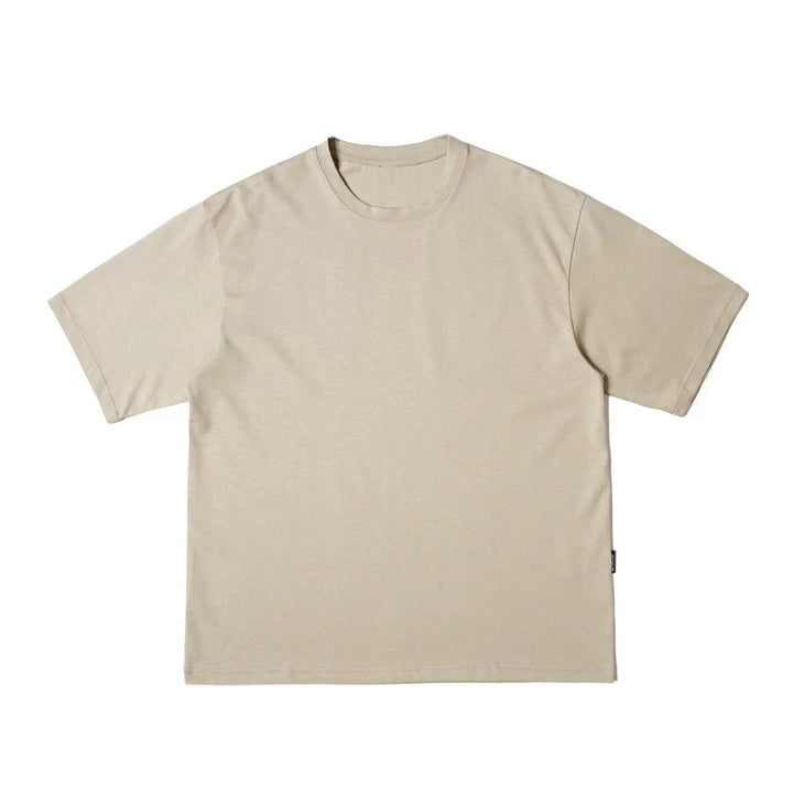 320g Japanese style Solid Color Loose Casual T-shirt