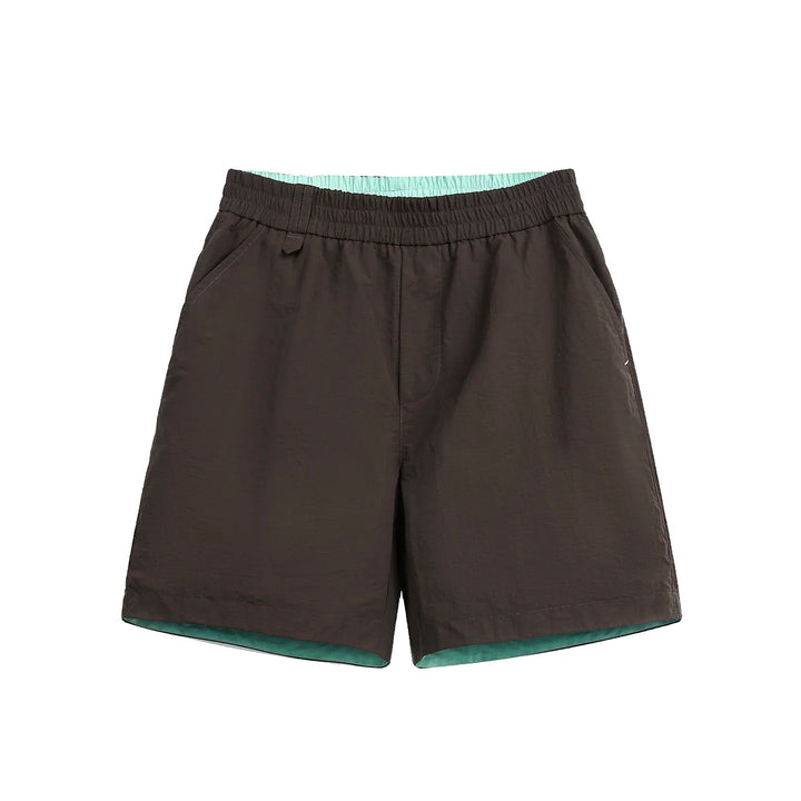 Color-blocked Rolled-up Water-repellent Shorts