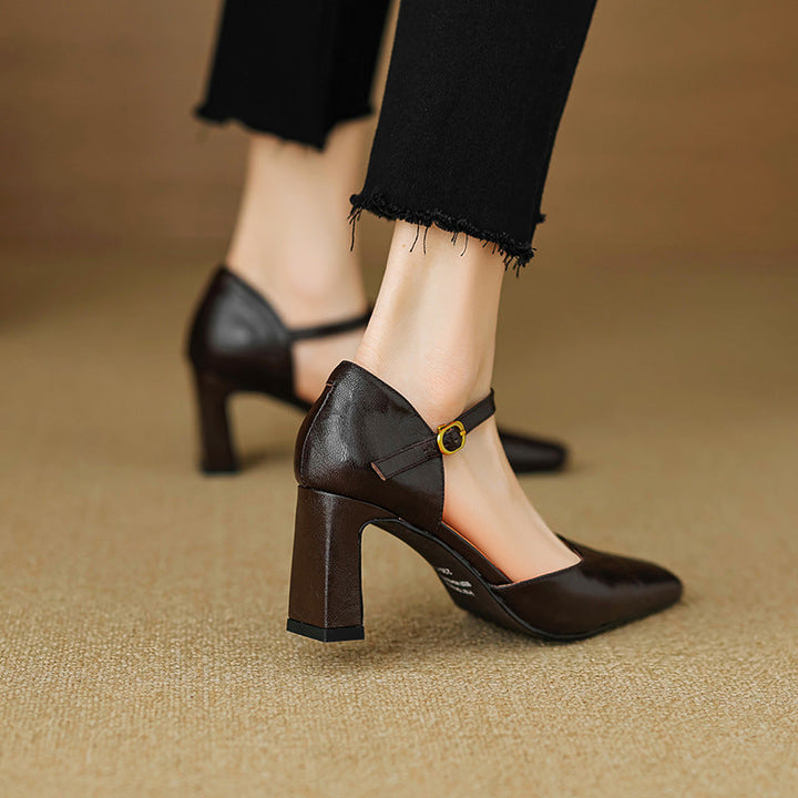 Amaris Genuine Leather Heels