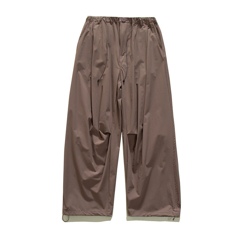 Japanese Lightweight Drawstring Straight-leg Casual Pants