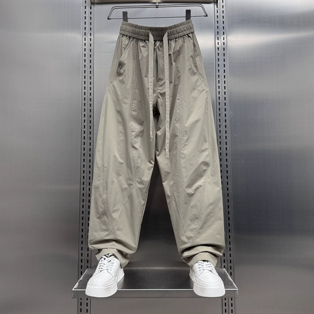 Loose-fitting Breathable Mesh Scimitar Casual Pants