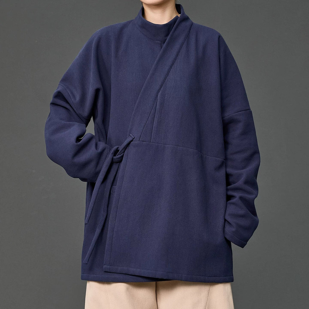 Winter Fleece-lined Layering Robe Coat