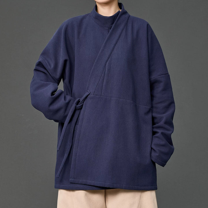 Winter Fleece-lined Layering Robe Coat