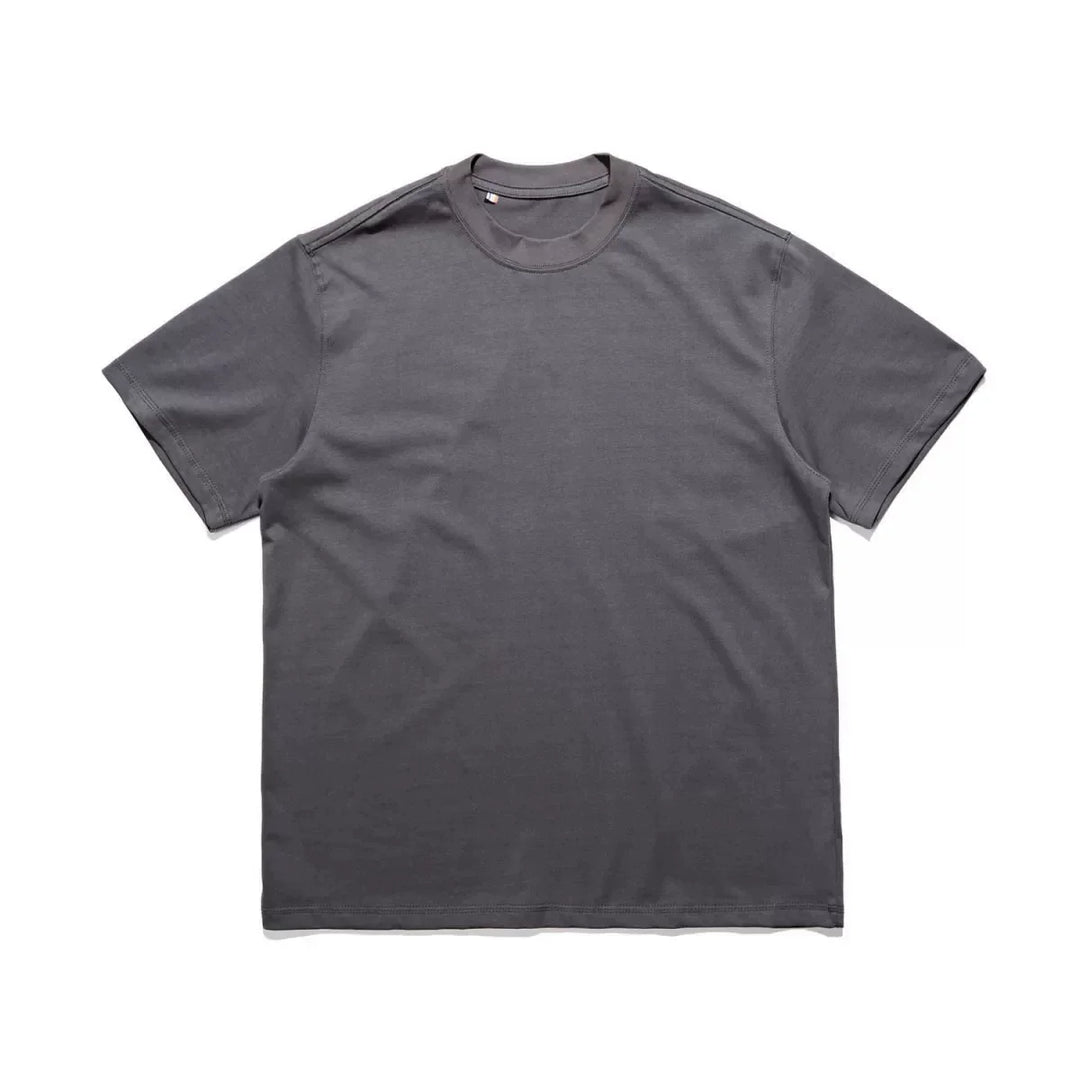 320g Japanese style Solid Color Loose Casual T-shirt