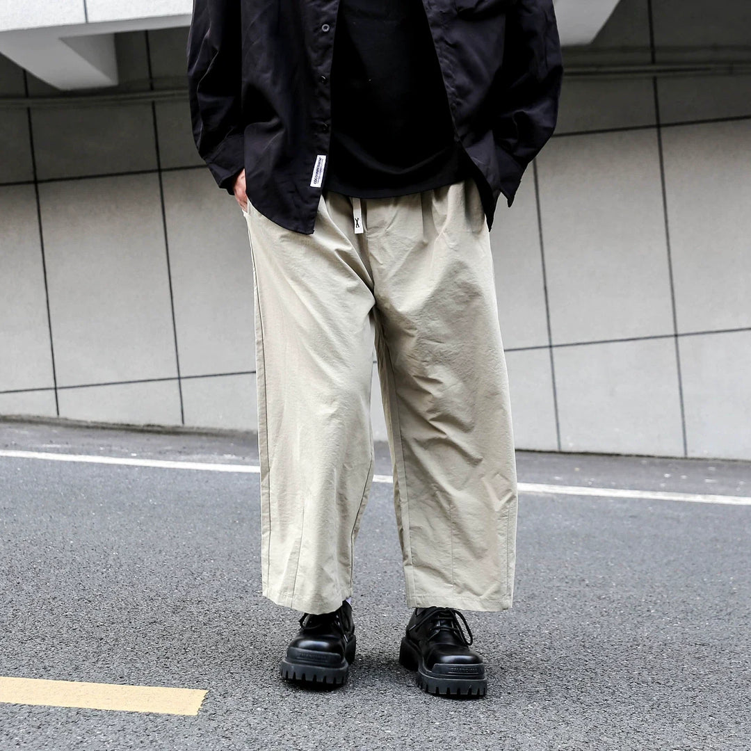 Japanese Solid Color Straight Leg Pants