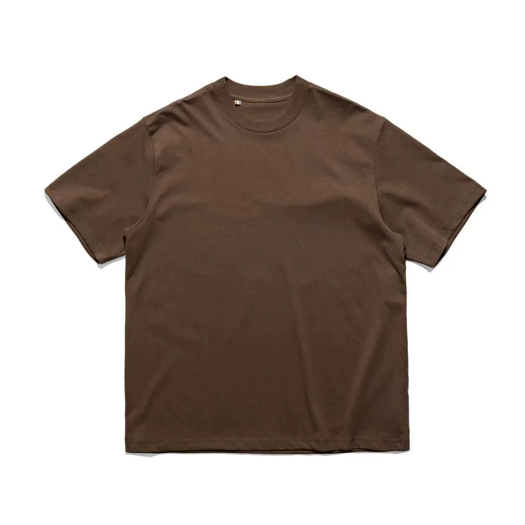 320g Japanese style Solid Color Loose Casual T-shirt