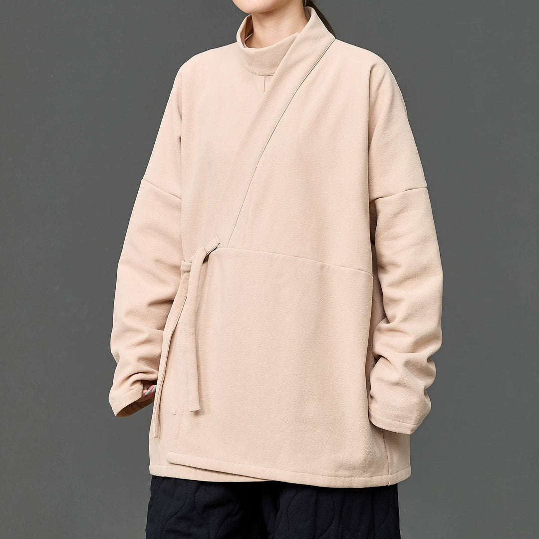 Winter Fleece-lined Layering Robe Coat