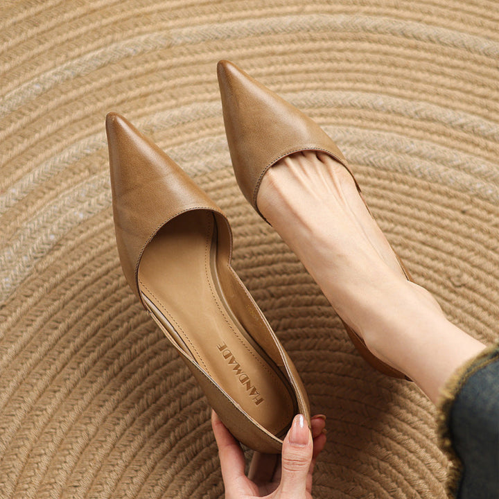 Carlen Genuine Leather Heels