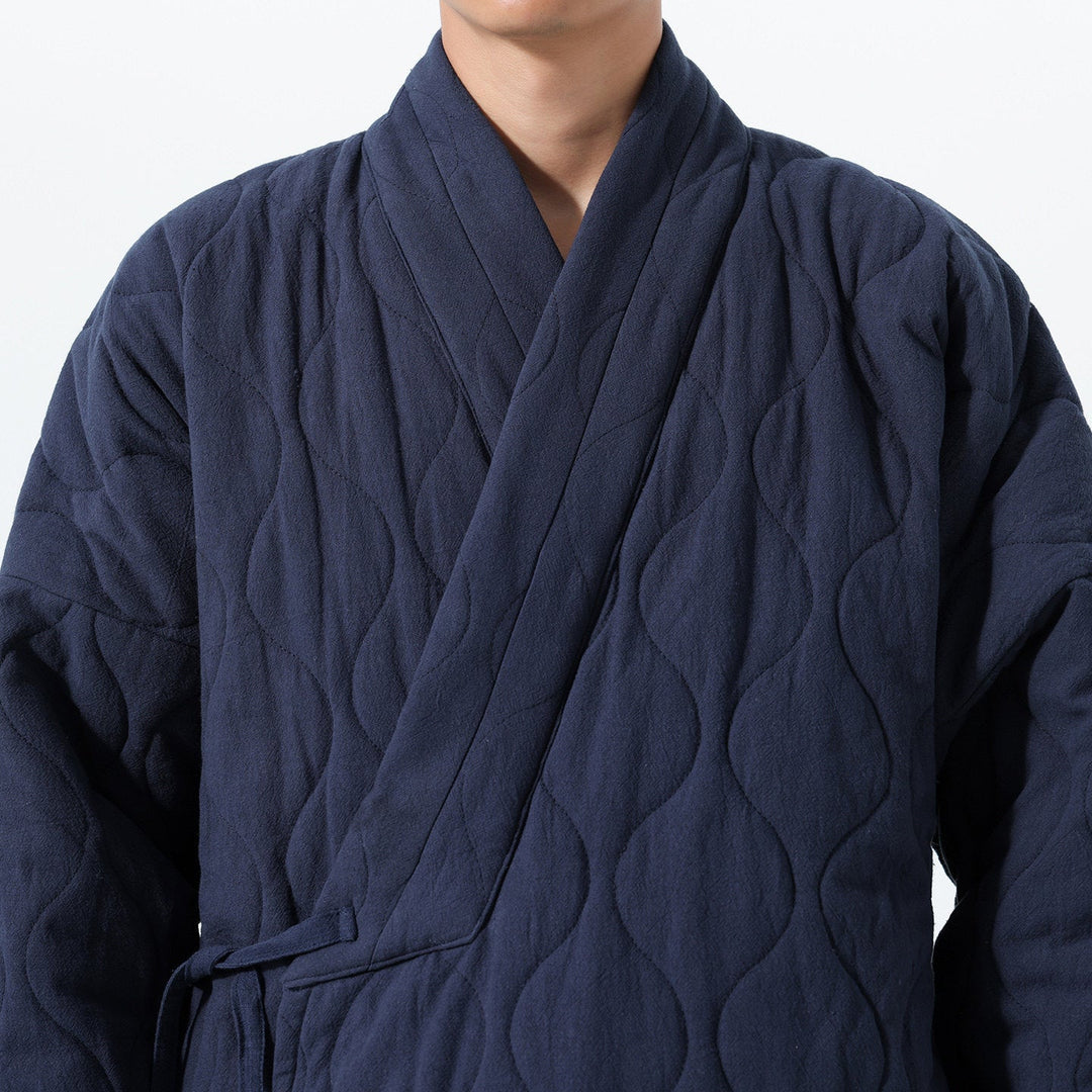 Cross-collar Loose Quilted Coat