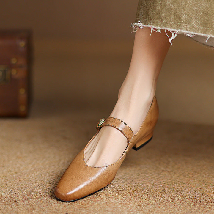 Maira Genuine Leather Heels