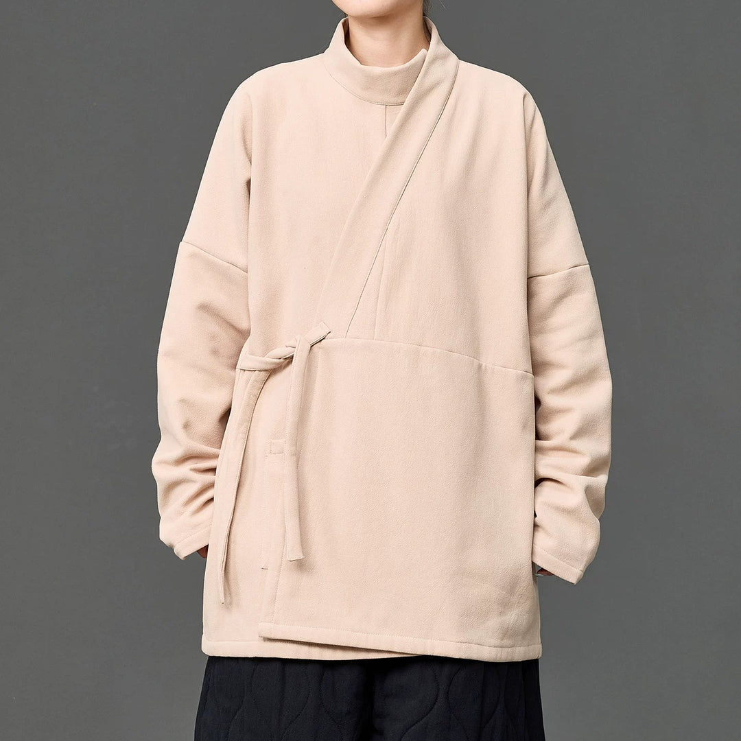 Winter Fleece-lined Layering Robe Coat