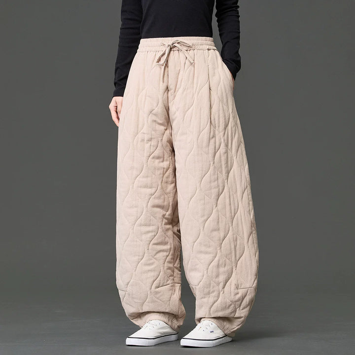 Japanese Retro Quilted Padded Loose Lantern Pants