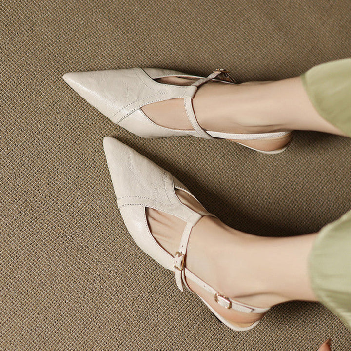 Noir Genuine Leather Heels